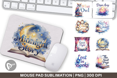 Mouse Pad Night Owl Quotes Sublimation artnoy 