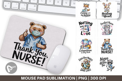 Mouse Pad Nurse Animal Sublimation artnoy 
