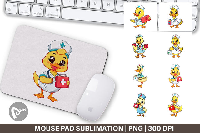 Mouse Pad Nurse Duck Sublimation artnoy 