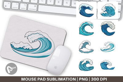 Mouse Pad Ocean Wave Sublimation artnoy 