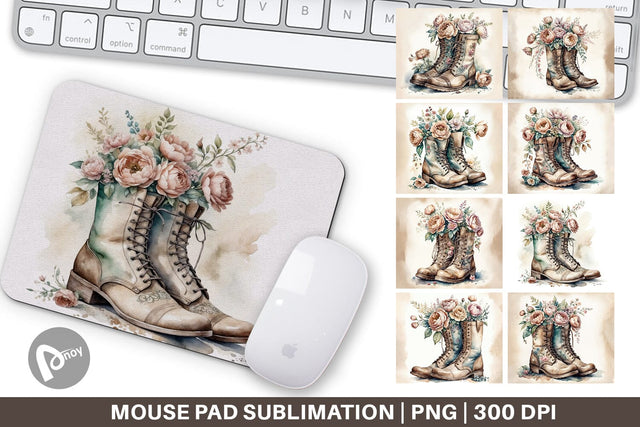 Mouse Pad Old Boots Sublimation artnoy 