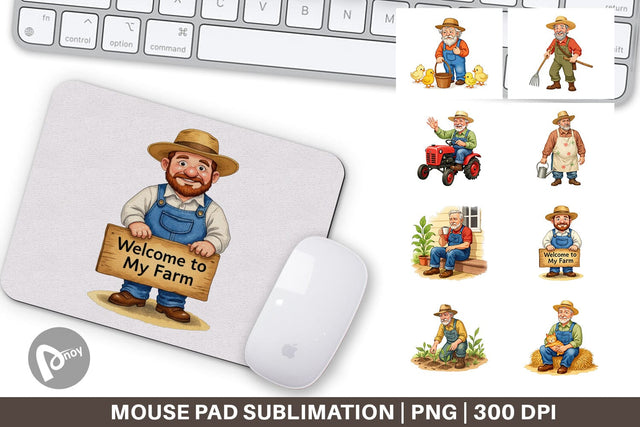 Mouse Pad Old Farmer Sublimation artnoy 