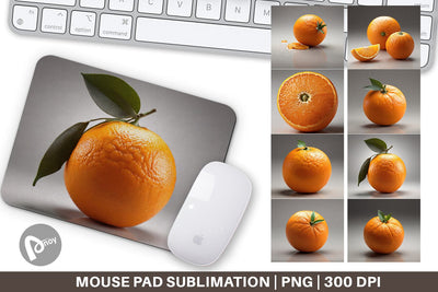 Mouse Pad Orange Fruit Sublimation artnoy 