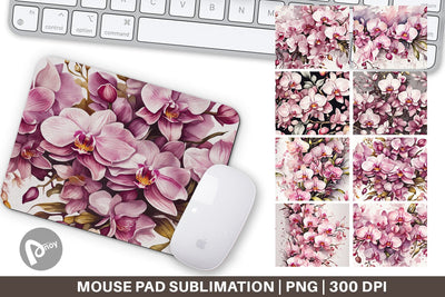 Mouse Pad Orchid Pattern Sublimation artnoy 