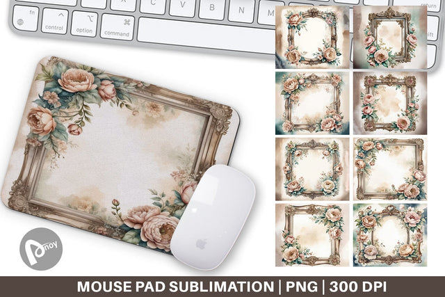 Mouse Pad Ornate Frame Sublimation artnoy 