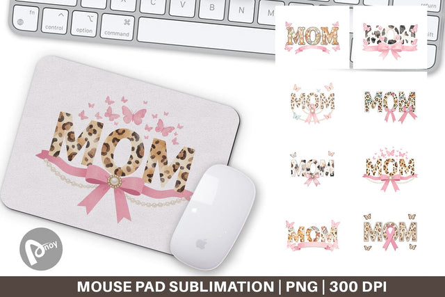 Mouse Pad Ornate Garden MOM Watercolor Sublimation artnoy 