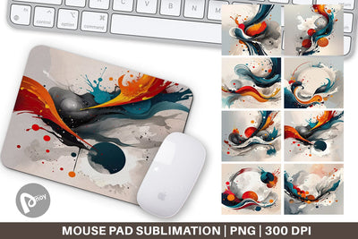 Mouse Pad Paint Brush Painting Sublimation artnoy 