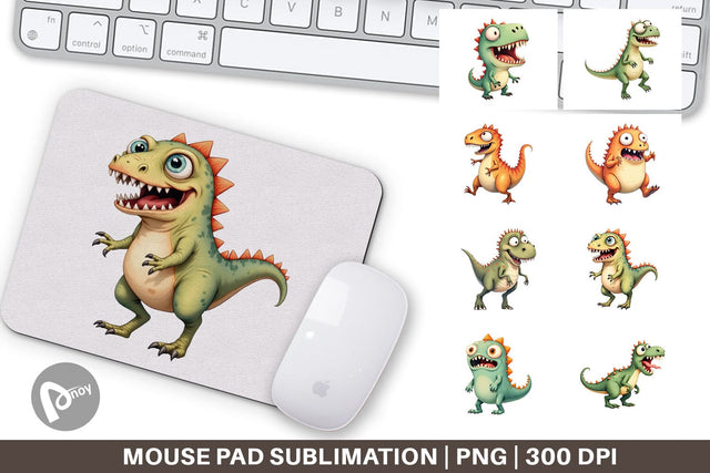 Mouse Pad Panic Dino Sublimation artnoy 