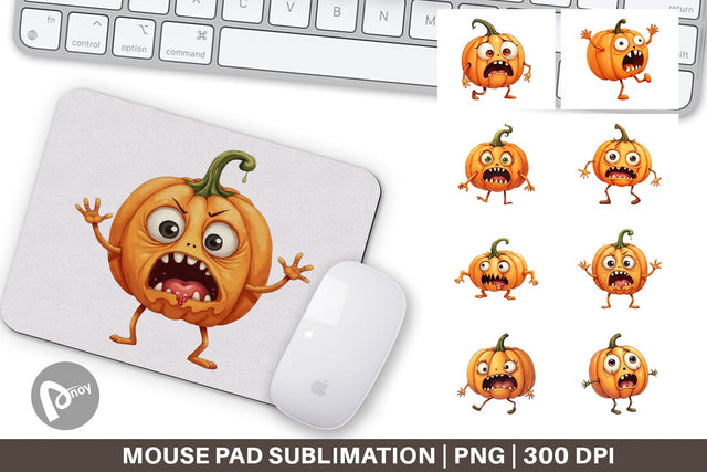 Mouse Pad Panic Pumpkin Sublimation artnoy 