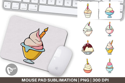 Mouse Pad Party Ice Cream Sublimation artnoy 