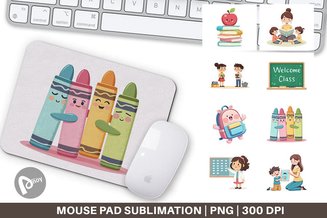 Mouse Pad Pastel Felt Class Sublimation artnoy 
