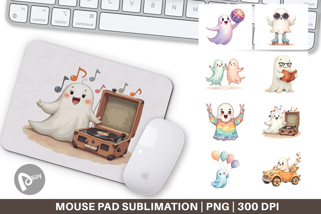 Mouse Pad Pastel Ghost Vibes Sublimation artnoy 