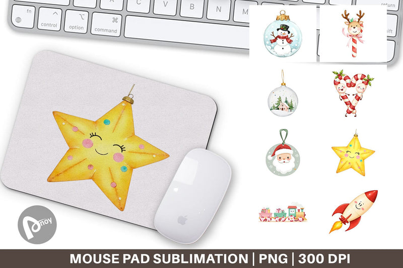 Mouse Pad Pastel Holiday Festive Sublimation artnoy 