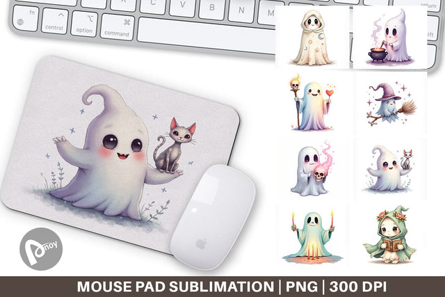 Mouse Pad Pastel Necromancer Ghost Sublimation artnoy 