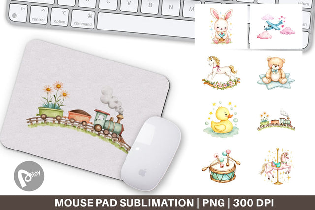Mouse Pad Pastel Toyland Sublimation artnoy 