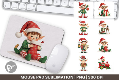 Mouse Pad Patchwork Elf Sublimation artnoy 