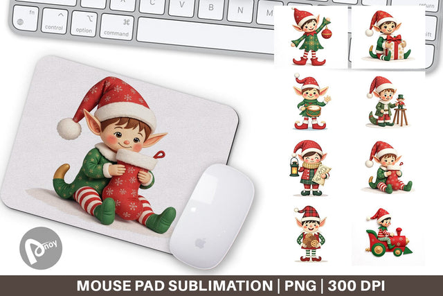 Mouse Pad Patchwork Elf Sublimation artnoy 