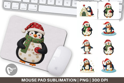 Mouse Pad Patchwork Penguin Sublimation artnoy 