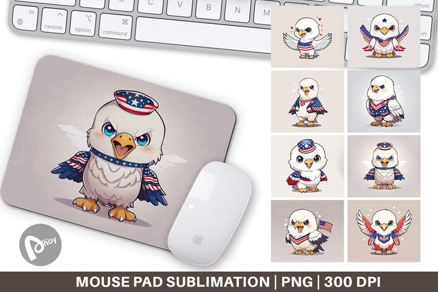 Mouse Pad Patriotic Eagle Sublimation artnoy 