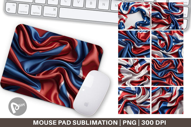 Mouse Pad Patriotic Silk Satin Sublimation artnoy 