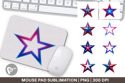 Mouse Pad Patriotic Stars Sublimation artnoy 