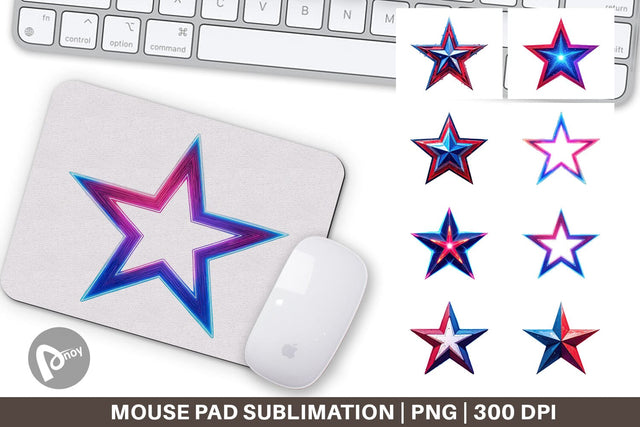 Mouse Pad Patriotic Stars Sublimation artnoy 