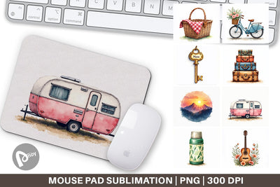 Mouse Pad Peace Love Vanlife Sublimation artnoy 