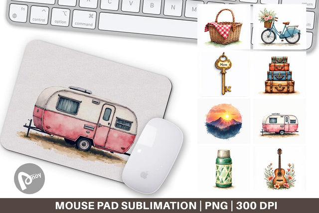 Mouse Pad Peace Love Vanlife Sublimation artnoy 