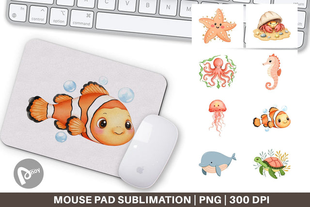 Mouse Pad Peach Fuzz Friends Sublimation artnoy 
