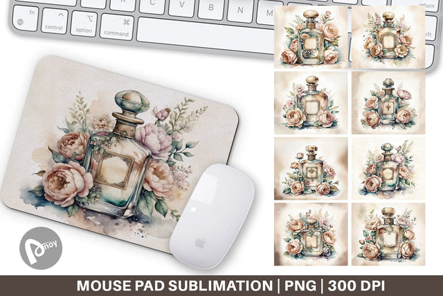 Mouse Pad Perfume Bottle Sublimation artnoy 