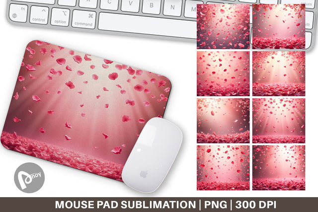 Mouse Pad Petal Rain Sublimation artnoy 