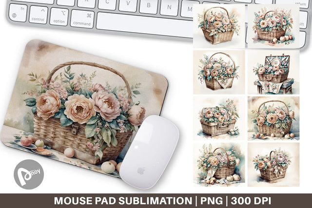 Mouse Pad Picnic Basket Sublimation artnoy 