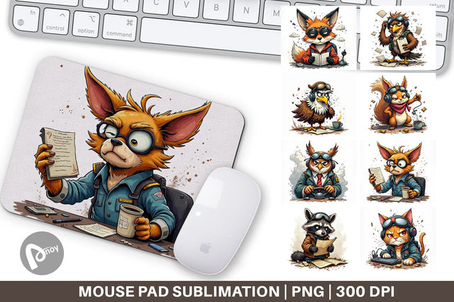 Mouse Pad Pilot Grumps Sublimation artnoy 