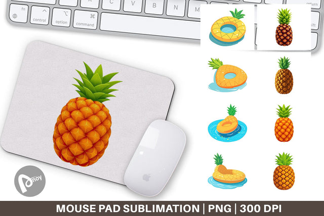 Mouse Pad Pineapple Float Sublimation artnoy 