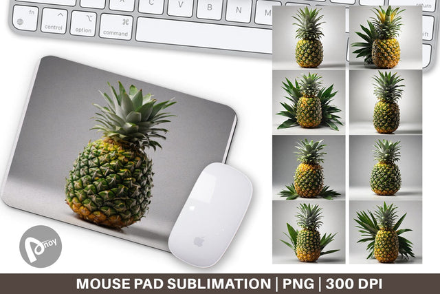 Mouse Pad Pineapple Fruit Sublimation artnoy 