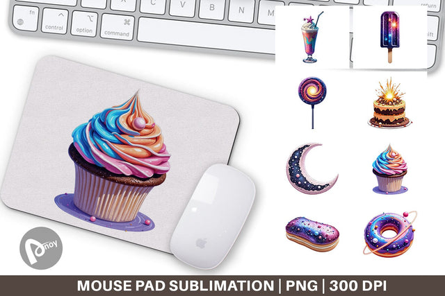 Mouse Pad Planetary Sweets Sublimation artnoy 