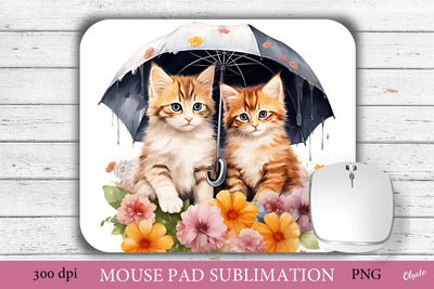 Mouse Pad PNG. Spring Cute Kittens Sublimation PNG Sublimation Olga Terlyanskaya 