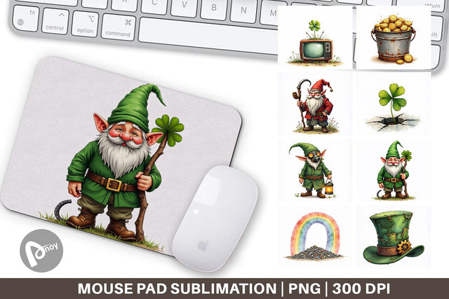 Mouse Pad Post-Apocalyptic Paddy Wasteland St. Patrick's Sublimation artnoy 