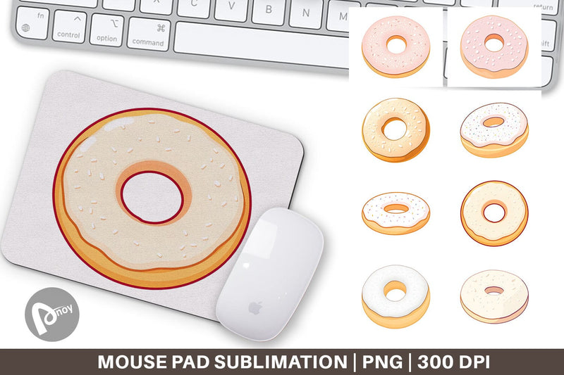 Mouse Pad Powdered Donut Sublimation artnoy 