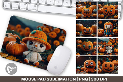 Mouse Pad Pumpkin Knitted Sublimation artnoy 