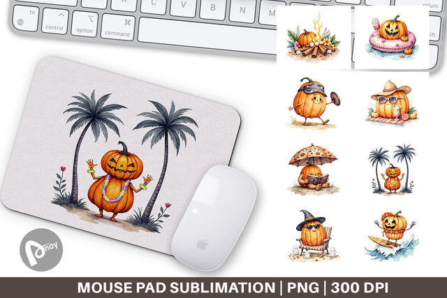 Mouse Pad Pumpkin Patch Summer Sublimation artnoy 
