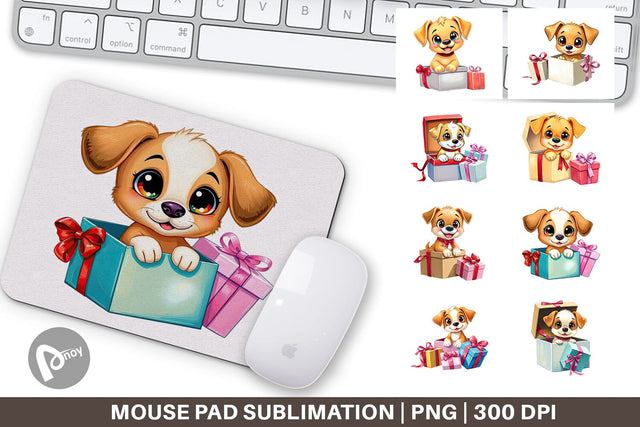 Mouse Pad Puppy Gift Sublimation artnoy 