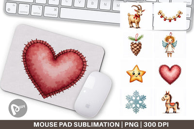 Mouse Pad Quirky Nordic Crafts Sublimation artnoy 