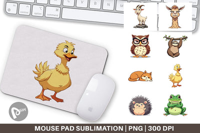 Mouse Pad Quirky Sarcastic Animals Sublimation artnoy 