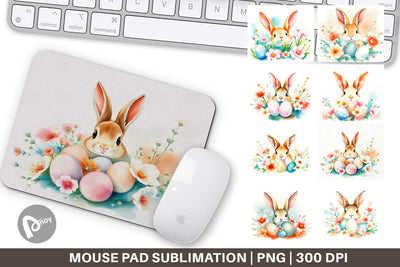 Mouse Pad Rabbit Peeking Sublimation artnoy 