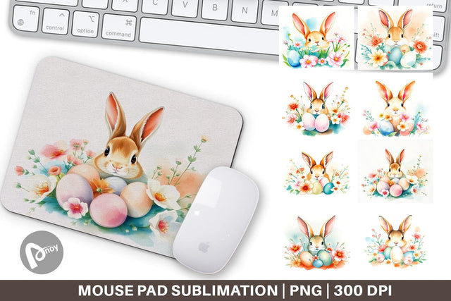 Mouse Pad Rabbit Peeking Sublimation artnoy 