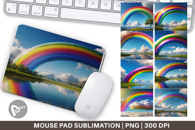 Mouse Pad Rainbow in Sky Sublimation artnoy 