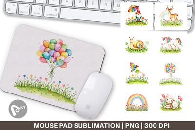 Mouse Pad Rainbow Meadow Sublimation artnoy 