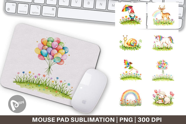 Mouse Pad Rainbow Meadow Sublimation artnoy 