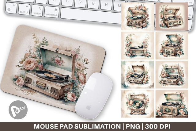 Mouse Pad Record Player Sublimation artnoy 